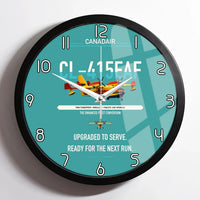 Thumbnail for Canadair CL-415EAF design on turquoise framed wall clock