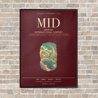 Thumbnail for Merida International Airport MID - Canvas Framed - Dark Red