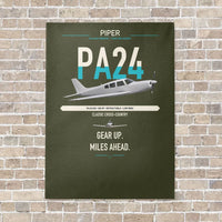 Thumbnail for Piper PA-24-250 Comanche 250 vertical canvas print - no frame - green army background