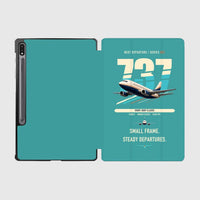 Thumbnail for Boeing 737-500 Classic design on turquoise samsung tablet tablet case