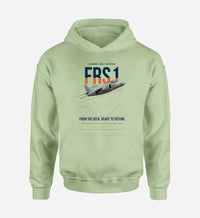 Thumbnail for British Aerospace Sea Harrier FRS.1 design on light green double-side hoodie, single-side print
