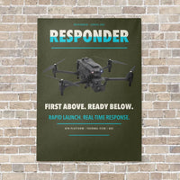 Thumbnail for BRINC Responder vertical canvas print - no frame - green army background