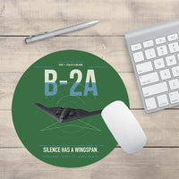 Thumbnail for B-2A Spirit design on green round mouse pad