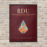 Thumbnail for Raleigh-Durham International Airport RDU - Canvas Framed - Dark Red