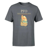 Thumbnail for Paphos International Airport (PFO) T-Shirt single-side front print in Gray | paphos-international-airport-pfo-double-side-t-shirt