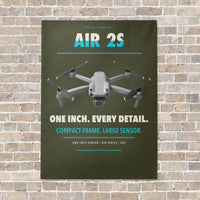 Thumbnail for DJI Air 2S vertical canvas print - no frame - green army background