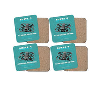 Thumbnail for DJI Avata 2 design on turquoise 4 pieces set coaster