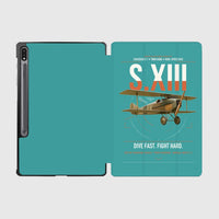 Thumbnail for SPAD S.XIII C.1 design on turquoise samsung tablet tablet case