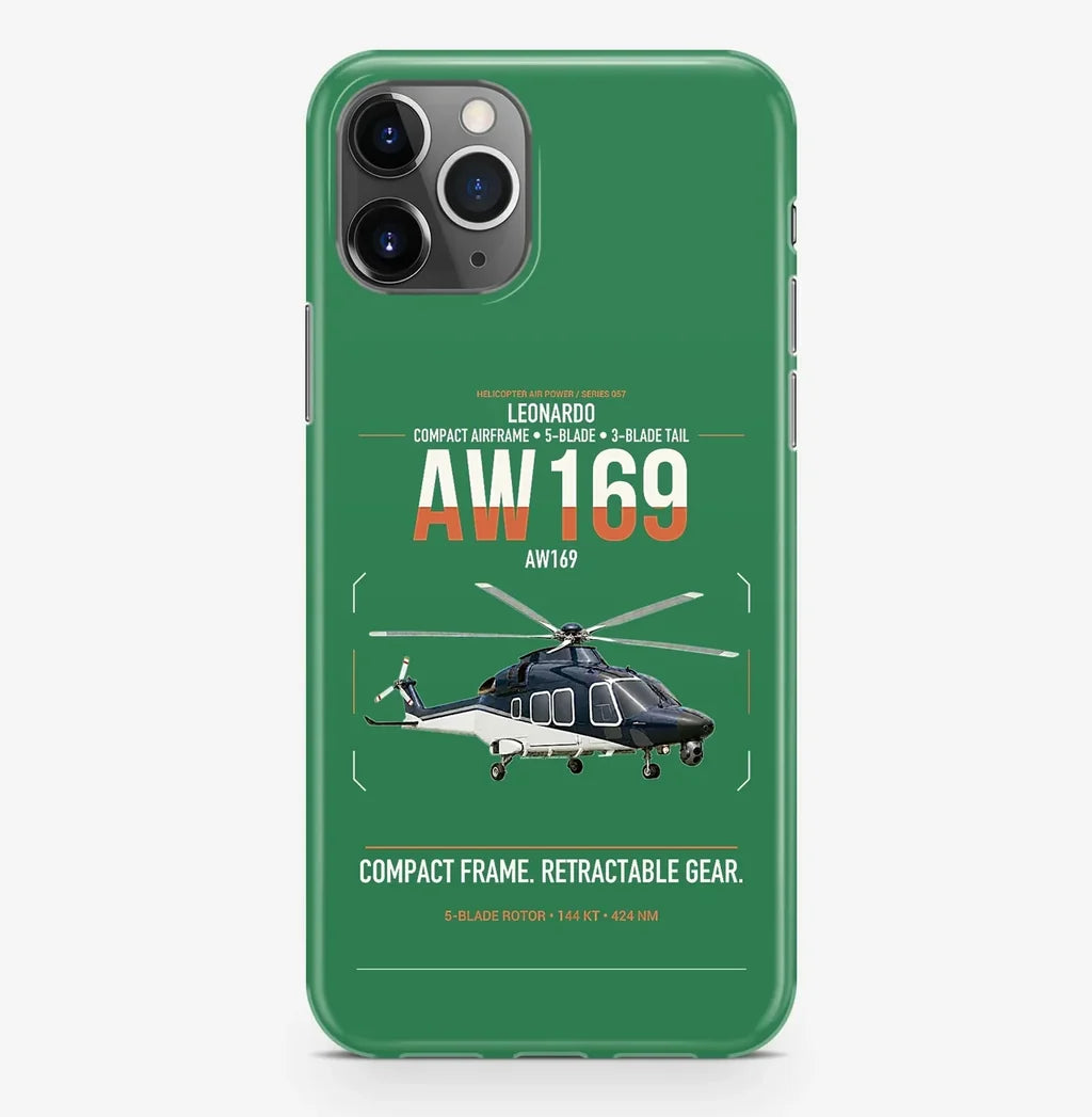 Leonardo AW169 design on green magsafe iphone case, for iPhone Pro Max