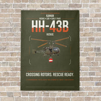 Thumbnail for Kaman HH-43B Huskie vertical canvas print - no frame - green army background