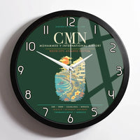 Thumbnail for Casablanca Mohammed V International Airport CMN Wall-Clock Framed - Dark Green