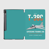 Thumbnail for T-38C Talon design on turquoise samsung tablet tablet case