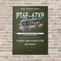 Thumbnail for PT6E-67XP vertical canvas print - no frame - green army background