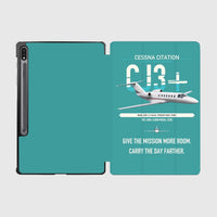 Thumbnail for Cessna Citation CJ3+ design on turquoise samsung tablet tablet case
