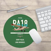Thumbnail for Piper PA-18 Super Cub design on green round mouse pad