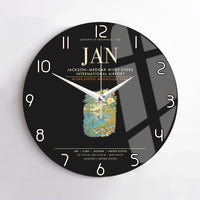 Thumbnail for JacksonMedgar Wiley Evers International Airport JAN Wall-Clock No-Frame - Black