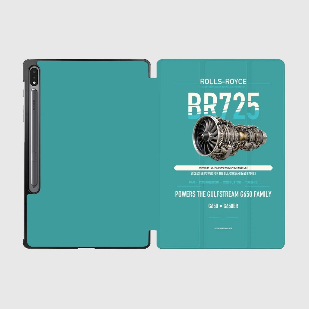 BR725 design on turquoise samsung tablet tablet case
