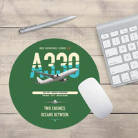 Thumbnail for Airbus A330-300 design on green round mouse pad