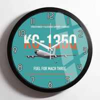 Thumbnail for KC-135Q Blackbird Tanker design on turquoise framed wall clock