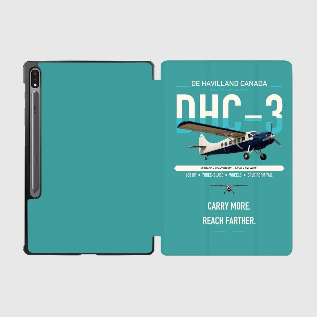 DHC-3 Otter design on turquoise samsung tablet tablet case