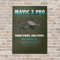 Thumbnail for DJI Mavic 3 Pro vertical canvas print - no frame - green army background