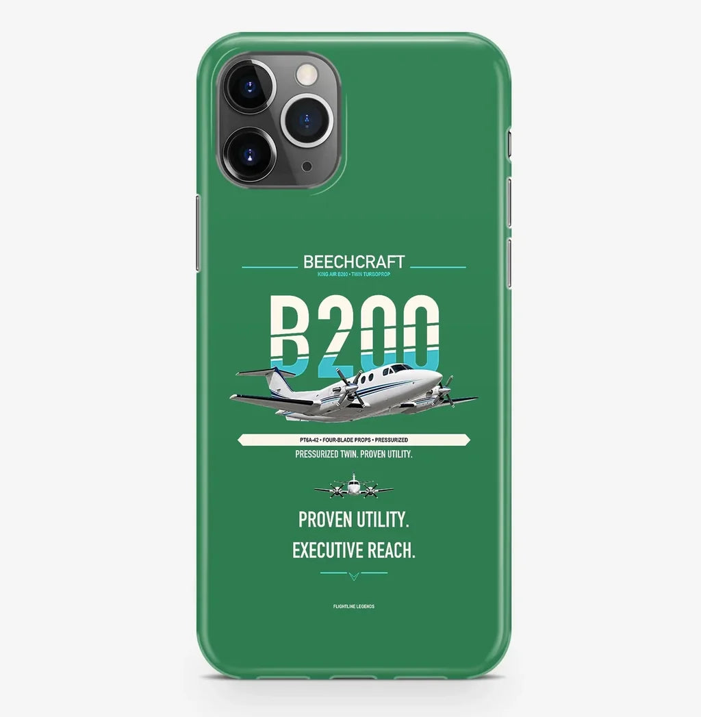 King Air B200 Case ProMax design on green iphone case promax