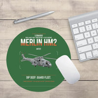 Thumbnail for Leonardo AW101 Merlin HM2 design on green round mouse pad