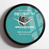 Thumbnail for PW1100G-JM design on turquoise framed wall clock