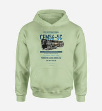Thumbnail for CFM56-5C design on light green hoodie single side