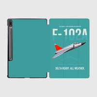 Thumbnail for F-102A Delta Dagger design on turquoise samsung tablet tablet case
