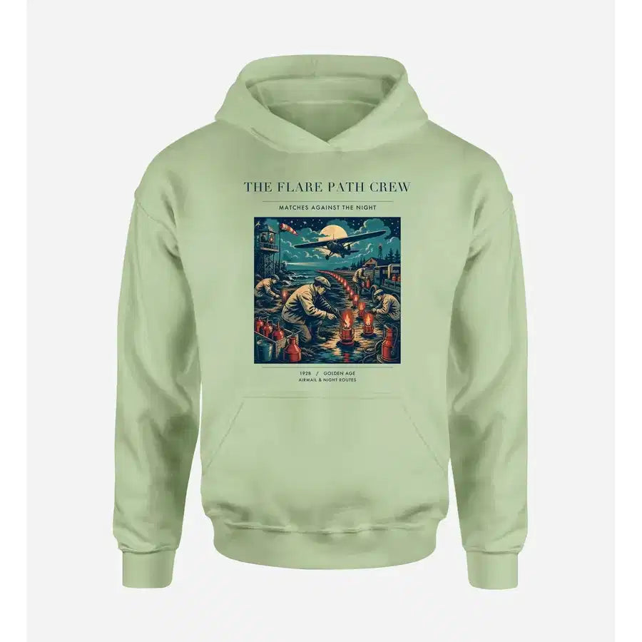 VINTAGE G4252 - The Flare Path Crew - Premium Hoodie design on lightgreen premium