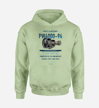 Thumbnail for PW4000-94 design on light green hoodie single side