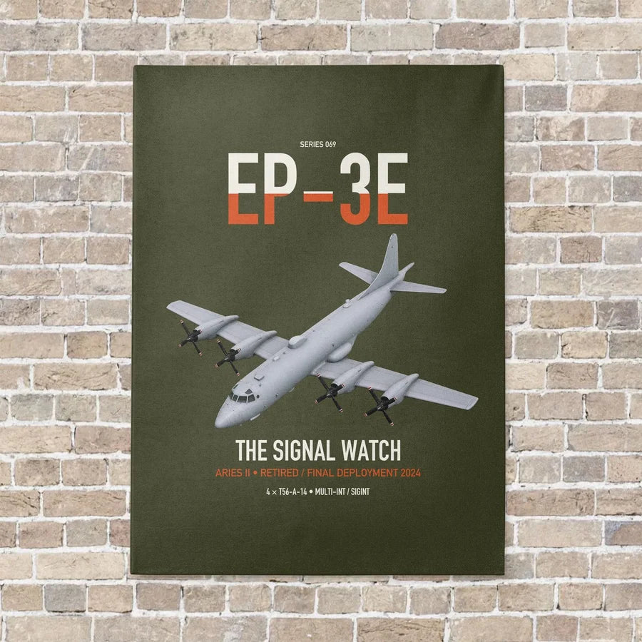 EP-3E ARIES II vertical canvas print - no frame - green army background