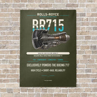 Thumbnail for BR715 vertical canvas print - no frame - green army background