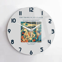 Thumbnail for VINTAGE G4225 - The Tropical Stopover - Designed Wall Clocks design on lightgray no-frame