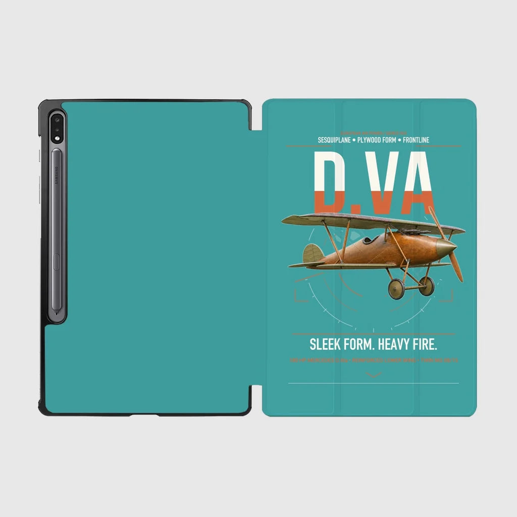Albatros D.Va design on turquoise samsung tablet tablet case