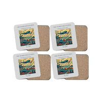 Thumbnail for The Storm Surge Patrol - Designed Coasters design on light gray 4-pieces-set
