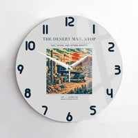Thumbnail for VINTAGE G4151 - The Desert Mail Stop - Designed Wall Clocks design on lightgray no-frame