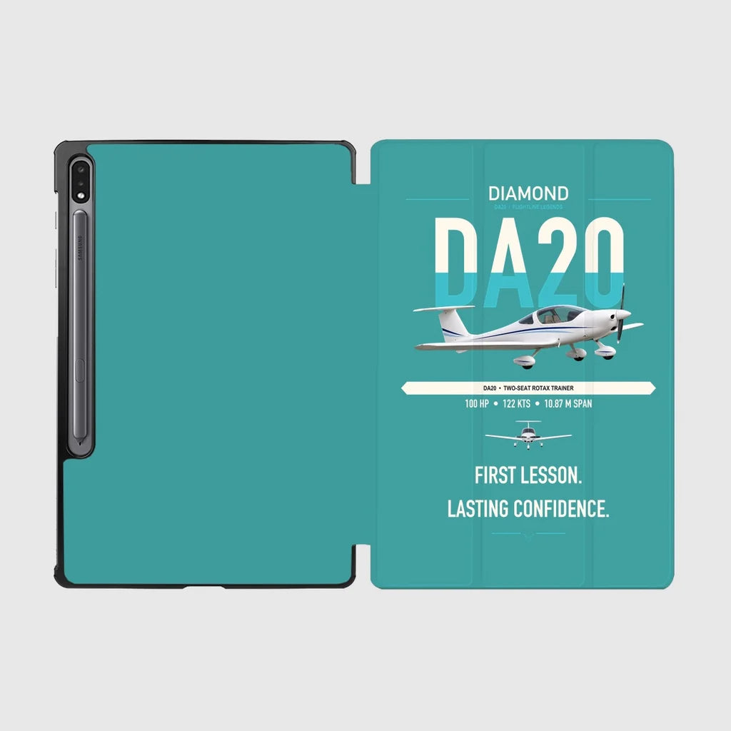 Diamond DA20 design on turquoise samsung tablet tablet case