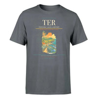 Thumbnail for Terceira Lajes Airport (TER) T-Shirt single-side front print in Gray | terceira-lajes-airport-ter-double-side-t-shirt