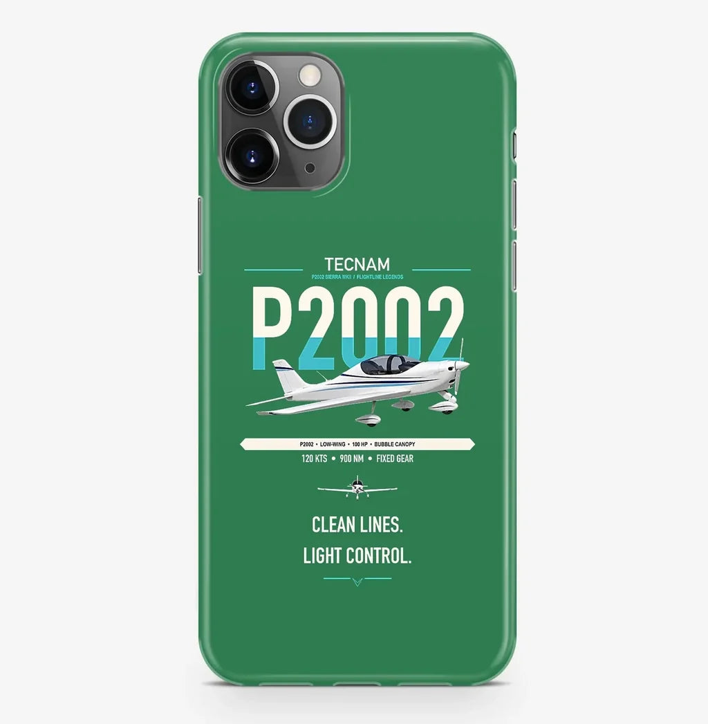 Tecnam P2002 Sierra MkII design on green magsafe iphone case, for iPhone Pro Max