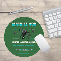 Thumbnail for DJI Matrice 400 design on green round mouse pad
