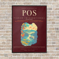 Thumbnail for Piarco International Airport POS - Canvas Framed - Dark Red