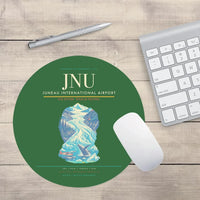 Thumbnail for Juneau International Airport (JNU) design on green round mouse pad