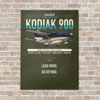 Thumbnail for Daher Kodiak 900 vertical canvas print - no frame - green army background