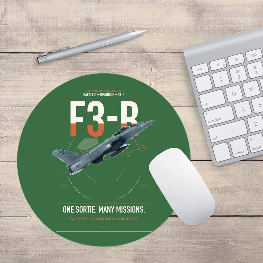 Dassault Rafale C — F3-R standard design on green round mouse pad