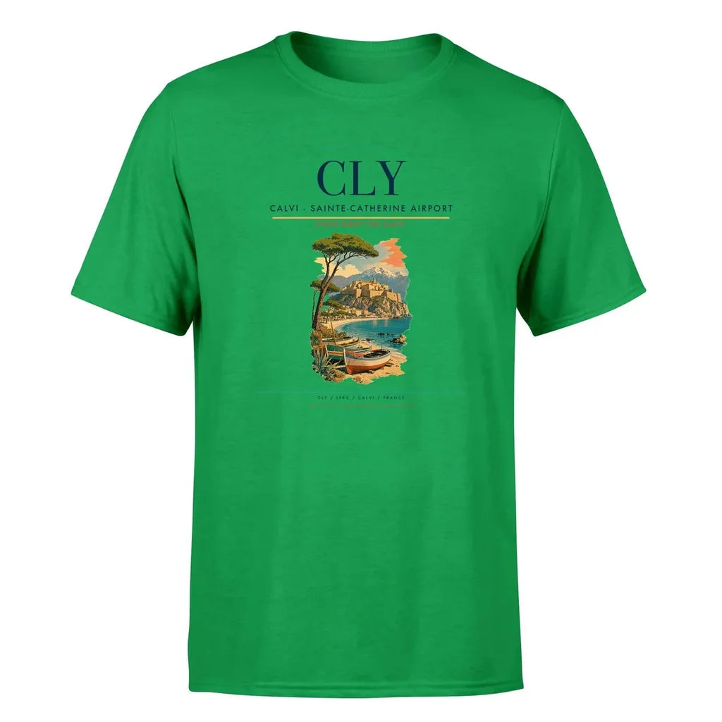 Calvi Airport (CLY) Premium T-Shirt Green