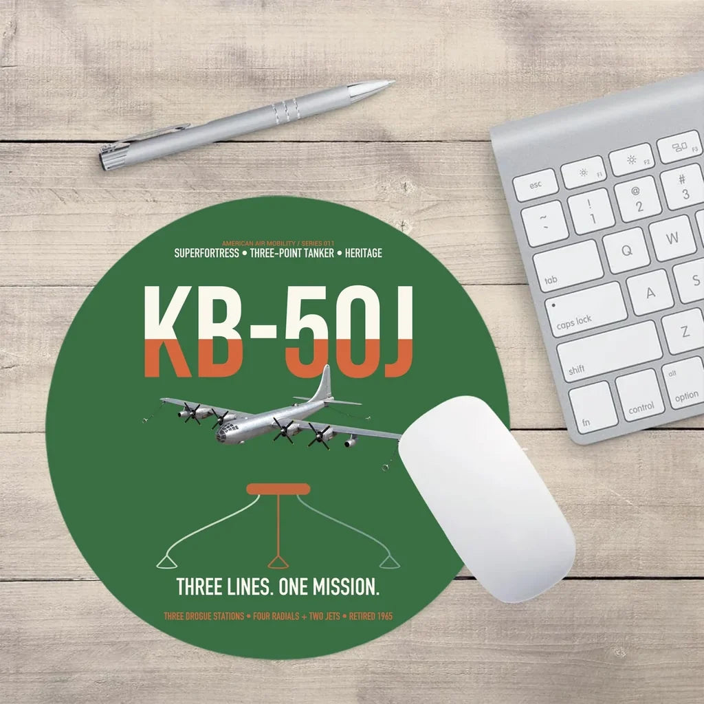 KB-50J Superfortress design on green round mouse pad