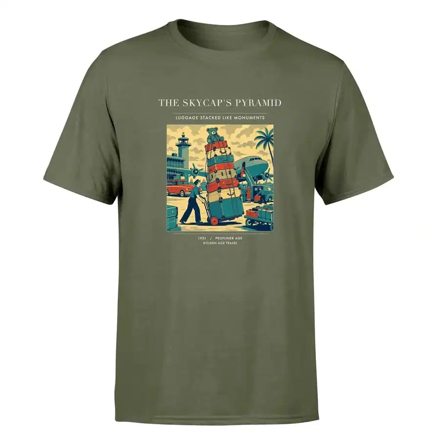 VINTAGE G4379 - The Skycap's Pyramid - Premium T-Shirt design on greenarmy premium t shirt