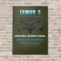 Thumbnail for BRINC LEMUR 2 vertical canvas print - no frame - green army background